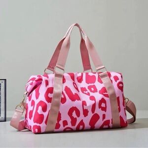 Leopard Pink Canvas bag/tote